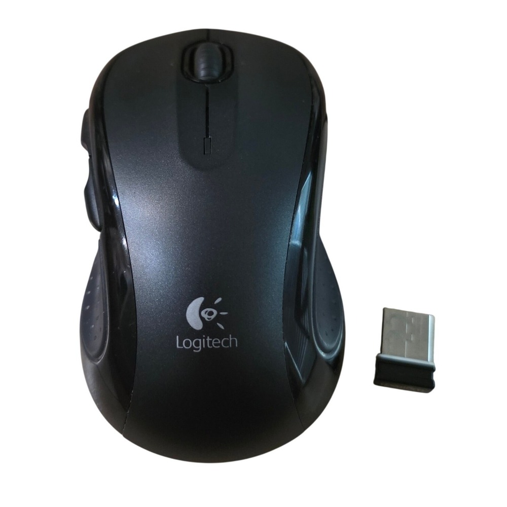 Logitech M510 Wireless Computer Mouse Graphite Gray 910-001822 Unifying Receiver